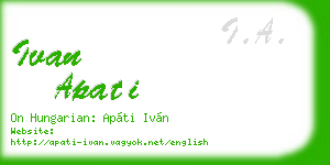 ivan apati business card